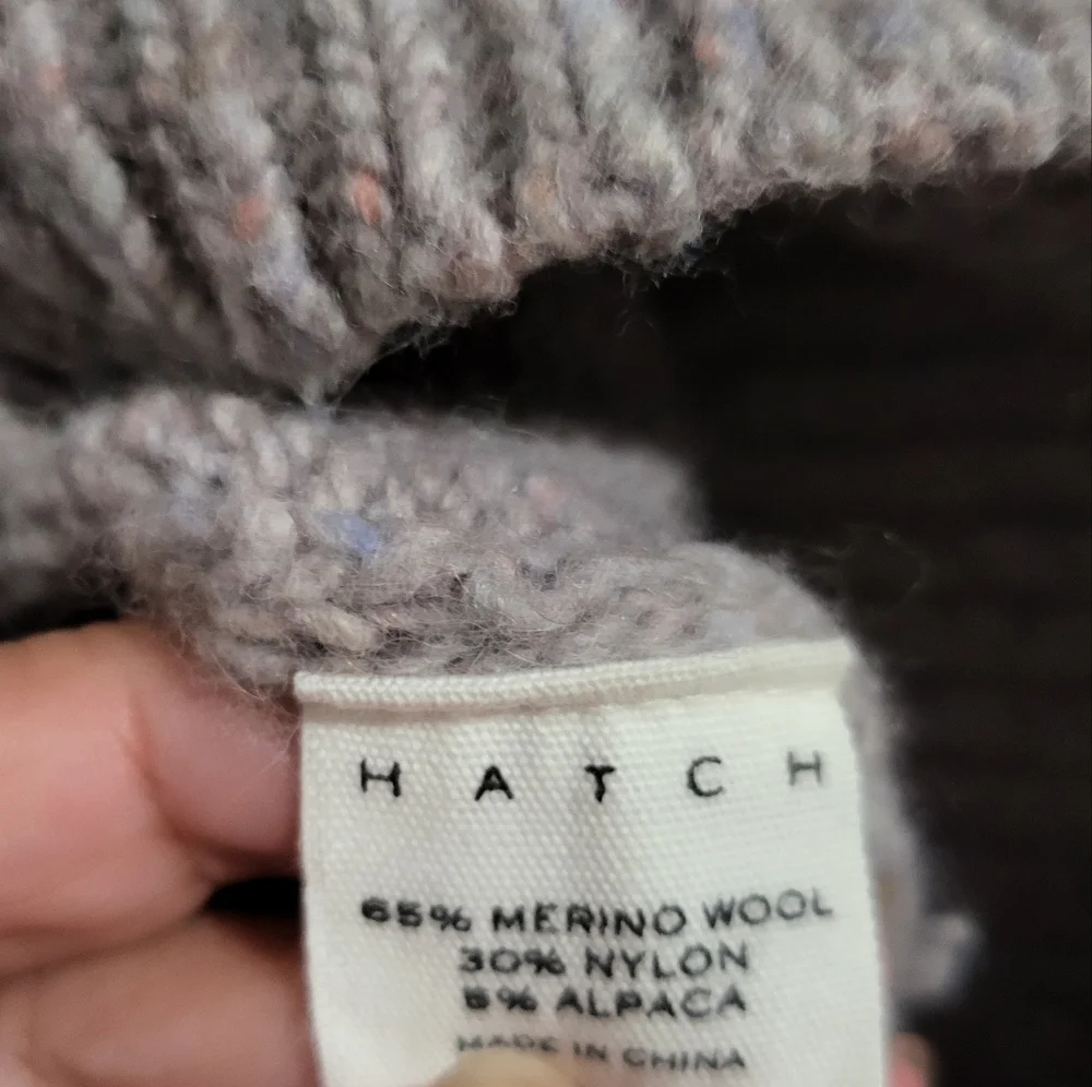 EUC Hatch The Sophie Sweater Grey‎ Confetti size 1